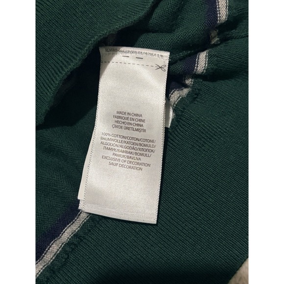 Polo Ralph Lauren Mens Pullover Sweater Size M Green Pima Cotton Red Pony - Picture 4 of 8